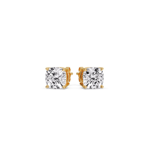 Cushion Diamond Basket Stud Earring
