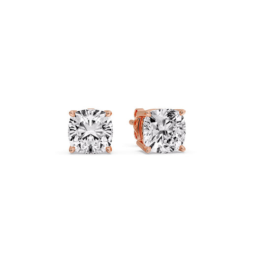 Cushion Diamond Basket Stud Earring