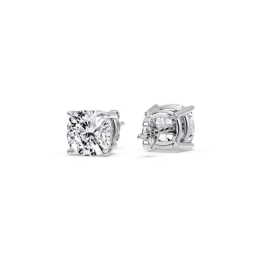 Cushion Diamond Basket Stud Earring