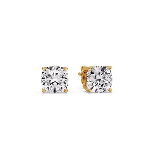 Cushion Diamond Basket Stud Earring