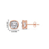 Load image into Gallery viewer, Bezel Set Cushion Diamond Stud Earrings