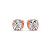 Load image into Gallery viewer, Bezel Set Cushion Diamond Stud Earrings