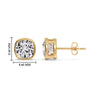 Load image into Gallery viewer, Bezel Set Cushion Diamond Stud Earrings