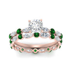 Load image into Gallery viewer, cushion-emerald-floating-marquise-accent-ring-with-eternity-wedding-band-in-rose-gold-FDEWB9398CUGEMGRANGLE5-NL-RG.jpg?v=1758801886

