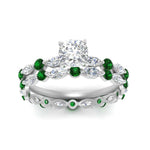 Load image into Gallery viewer, cushion-emerald-floating-marquise-accent-ring-with-eternity-wedding-band-in-white-gold-FDEWB9398CUGEMGRANGLE5-NL-WG.jpg?v=1758802008
