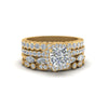 Load image into Gallery viewer, cushion-halo-ring-with-Stack-wedding-Bands-in-FD9441ANGLE2-NL-YG