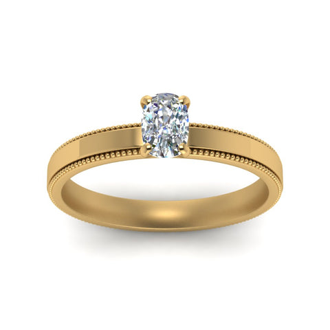 cushion-milgrain-single-stone-diamond-ring-in-14K-yellow-gold-FD-ENR8985CURANGLE5-NL-YG