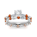 Load image into Gallery viewer, cushion-orange-sapphire-floating-marquise-accent-ring-with-eternity-wedding-band-in-white-gold-FDEWB9398CUGSAORANGLE5-NL-WG.jpg?v=1758802010
