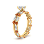 Load image into Gallery viewer, cushion-orange-sapphire-floating-marquise-accent-ring-with-eternity-wedding-band-in-yellow-gold-FDEWB9398CUGSAORANGEL2-NL-YG.jpg?v=1758802008
