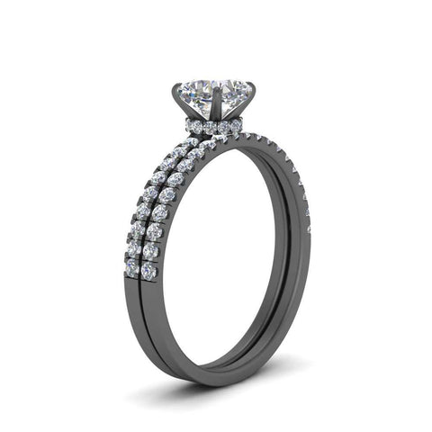 cushion-pave-wrap-wedding-ring-set-in-black-gold-in-FD9168CUANGLE3-NL-BG