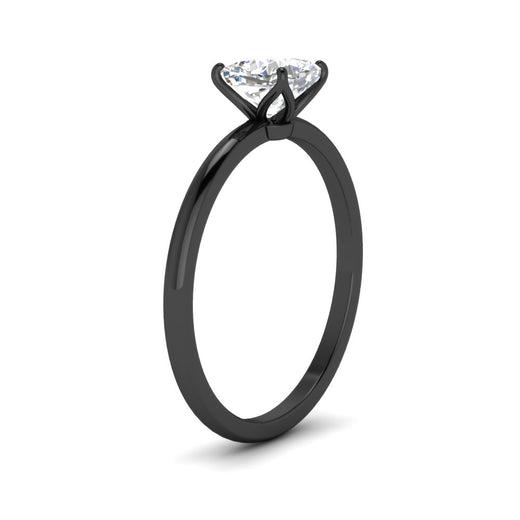 Tulip Solitaire Cushion Engagement Ring