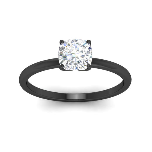 Tulip Solitaire Cushion Engagement Ring