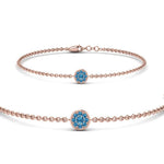 Load image into Gallery viewer, cute-disc-chain-blue-topaz-bracelet-in-FDBRC9757GICBLTOANGLE2-NL-RG
