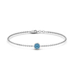 Load image into Gallery viewer, cute-disc-chain-blue-topaz-bracelet-in-FDBRC9757GICBLTOANGLE2-NL-WG
