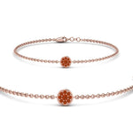 Load image into Gallery viewer, cute-disc-chain-orange-sapphire-bracelet-in-FDBRC9757GSAORANGLE2-NL-RG
