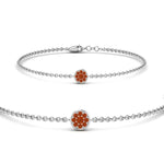 Load image into Gallery viewer, cute-disc-chain-orange-sapphire-bracelet-in-FDBRC9757GSAORANGLE2-NL-WG
