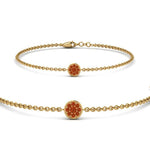 Load image into Gallery viewer, cute-disc-chain-orange-sapphire-bracelet-in-FDBRC9757GSAORANGLE2-NL-YG
