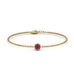 Load image into Gallery viewer, cute-disc-chain-pink-sapphire-bracelet-in-FDBRC9757GSADRPIANGLE2-NL-YG
