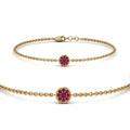 Thumbnail 24 - cute-disc-chain-pink-sapphire-bracelet-in-FDBRC9757GSADRPIANGLE2-NL-YG