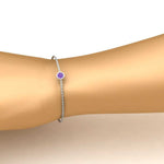 Load image into Gallery viewer, cute-disc-chain-purple-topaz-bracelet-in-FDBRC9757GVITOANGLE2-NL-WG
