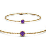 Load image into Gallery viewer, cute-disc-chain-purple-topaz-bracelet-in-FDBRC9757GVITOANGLE2-NL-YG
