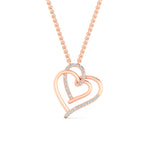 Load image into Gallery viewer, cute-double-heart-diamond-pendant-in-FDPD11211-NL-RG
