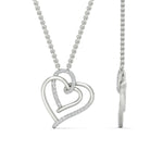 Load image into Gallery viewer, cute-double-heart-diamond-pendant-in-FDPD11211-NL-WG
