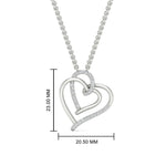 Load image into Gallery viewer, cute-double-heart-diamond-pendant-in-FDPD11211-NL-WG
