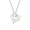 Load image into Gallery viewer, cute-double-heart-diamond-pendant-in-FDPD11211-NL-WG
