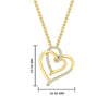 Load image into Gallery viewer, cute-double-heart-diamond-pendant-in-FDPD11211-NL-YG