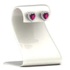 Load image into Gallery viewer, cute-heart-pink-sapphire-halo-diamond-earrings-in-white-gold-FDEAR11270HTGSADRPIANGLE1-NL-WG