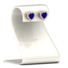 Load image into Gallery viewer, cute-heart-sapphire-halo-diamond-earrings-in-rose-gold-FDEAR11270HTGSABLANGLE1-NL-RG