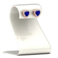Thumbnail 30 - cute-heart-sapphire-halo-diamond-earrings-in-rose-gold-FDEAR11270HTGSABLANGLE1-NL-RG