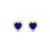 Load image into Gallery viewer, cute-heart-sapphire-halo-diamond-earrings-in-yellow-gold-FDEAR11270HTGSABLANGLE1-NL-YG