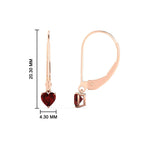 Load image into Gallery viewer, cute-heart-shape-ruby-lever-back-dangles-in-rose-gold-FDEAR11236HTGRUDR-0.50CT-NL-RG.jpg
