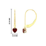 Load image into Gallery viewer, cute-heart-shape-ruby-lever-back-dangles-in-yellow-gold-FDEAR11236HTGRUDR-0.50CT-NL-YG.jpg

