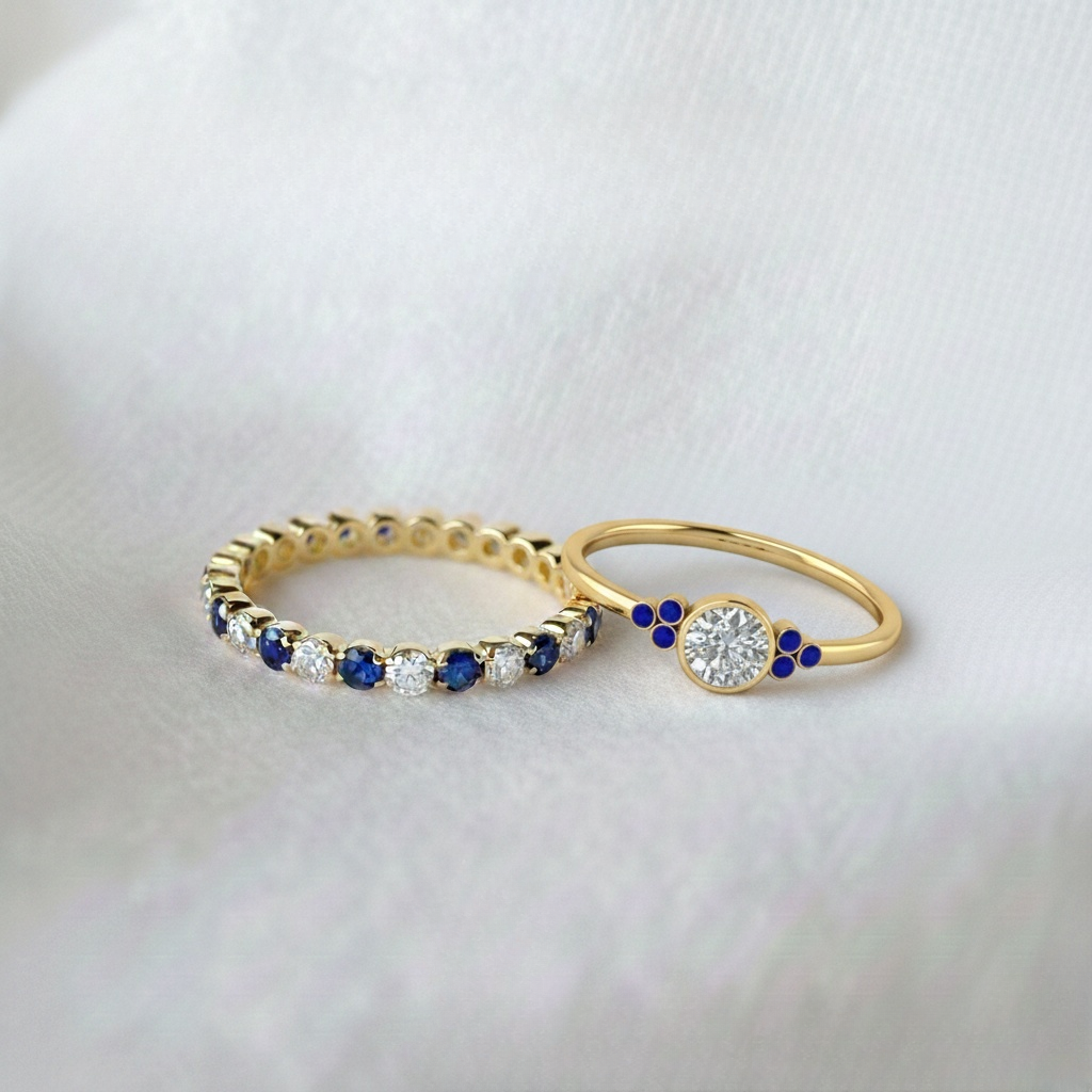 Sapphire Wedding Bands Pair Perfectly with Engagement Rings
