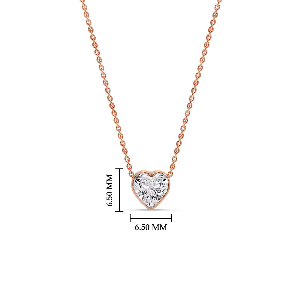 Solitaire Bezel Heart Shape Pendant