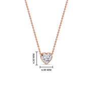 Solitaire Bezel Heart Shape Pendant