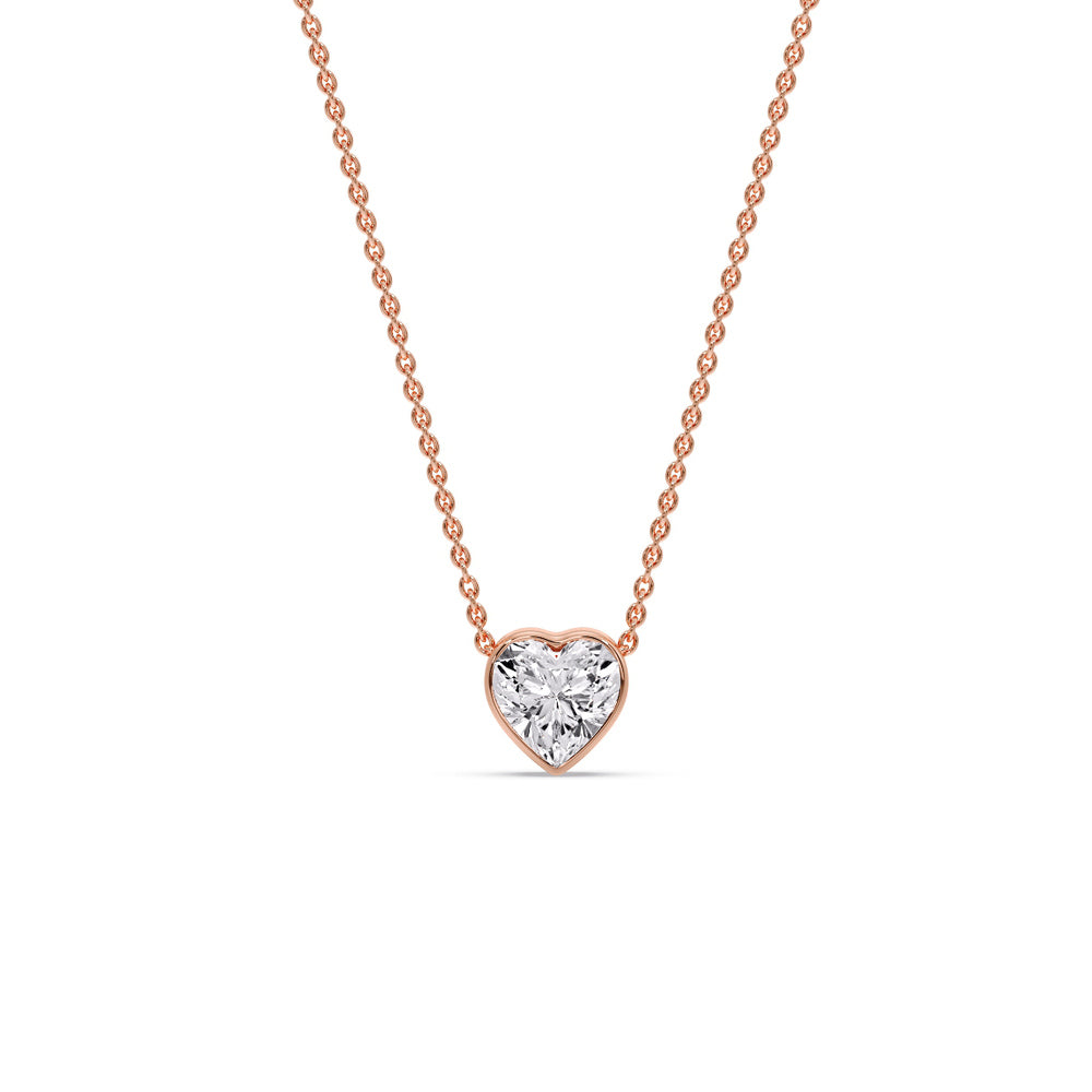 Solitaire Bezel Heart Shape Pendant