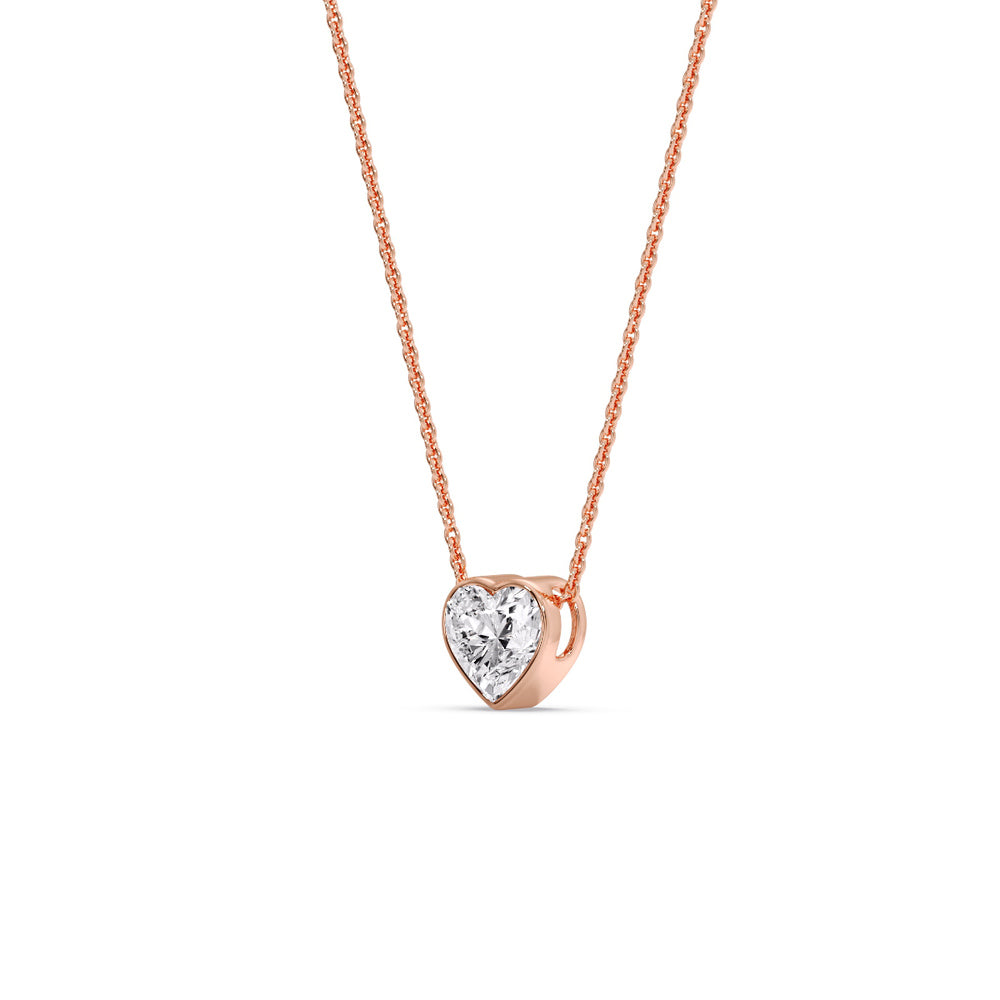 Solitaire Bezel Heart Shape Pendant