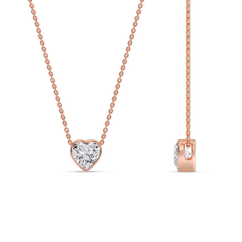 Solitaire Bezel Heart Shape Pendant