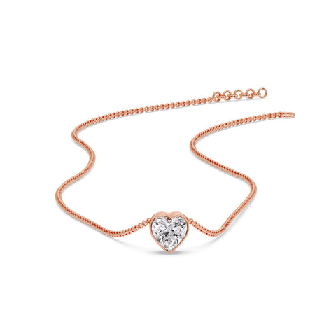 Solitaire Bezel Heart Shape Pendant