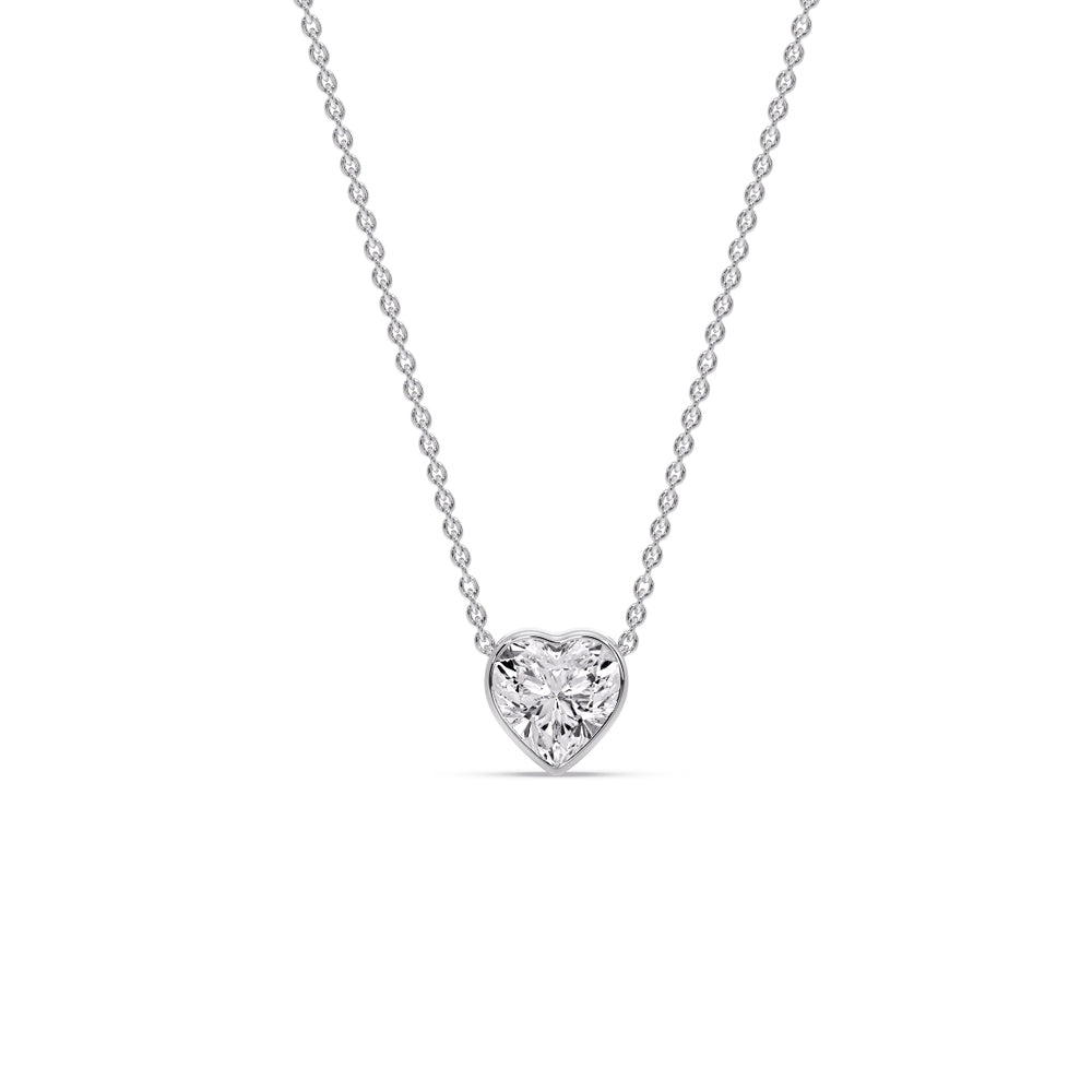 Solitaire Bezel Heart Shape Pendant