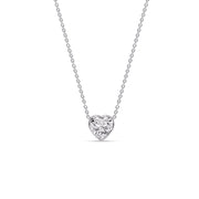 Solitaire Bezel Heart Shape Pendant