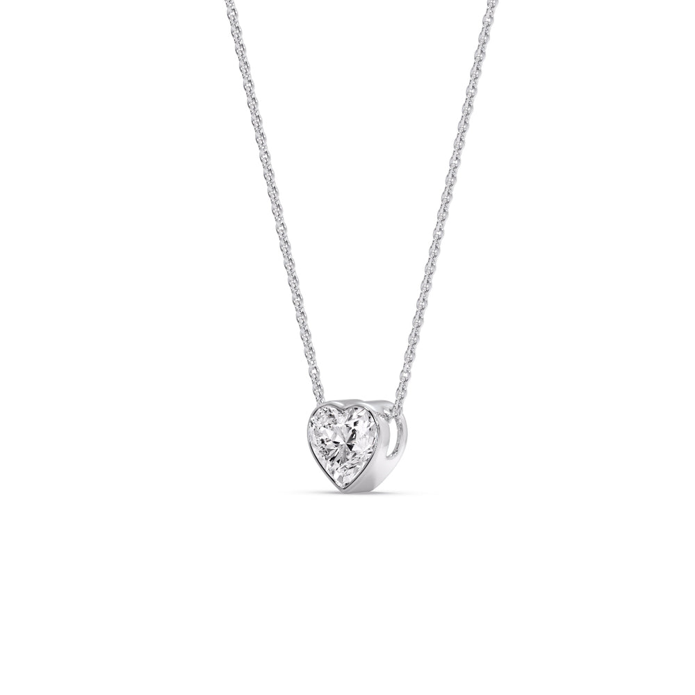 Solitaire Bezel Heart Shape Pendant