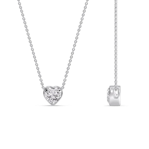 Solitaire Bezel Heart Shape Pendant