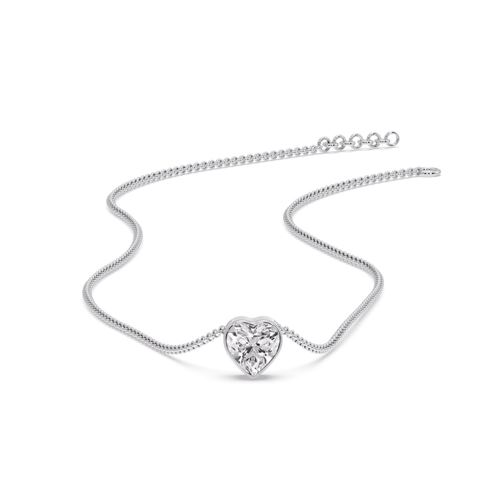 Solitaire Bezel Heart Shape Pendant