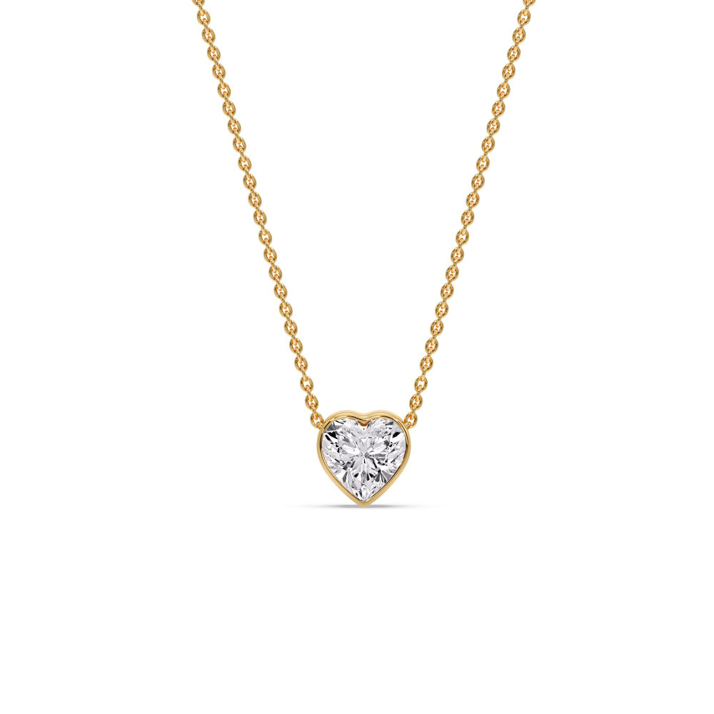 Solitaire Bezel Heart Shape Pendant