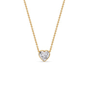 Solitaire Bezel Heart Shape Pendant